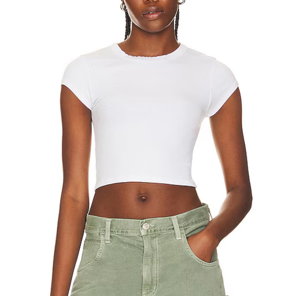 Enza Costa silk cropped t shirt